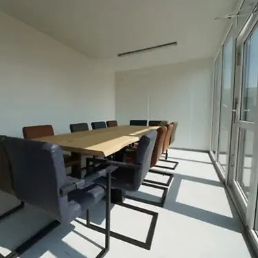 Container 6×3 Meter mit Glaswand RAL 7016