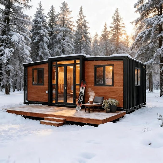 Anpassbares, 20 Fuß langes, zusammenklappbares Containerhaus mit 1-3 Schlafzimmern