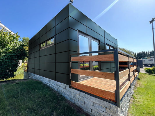 Container-High-End-Haus (36 m²) 2 Schlafzimmer + Badezimmer