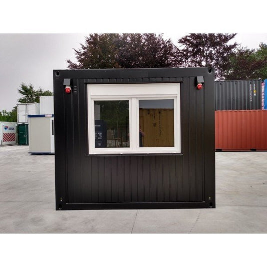 Schwarzer Bürocontainer 6 x 3 m