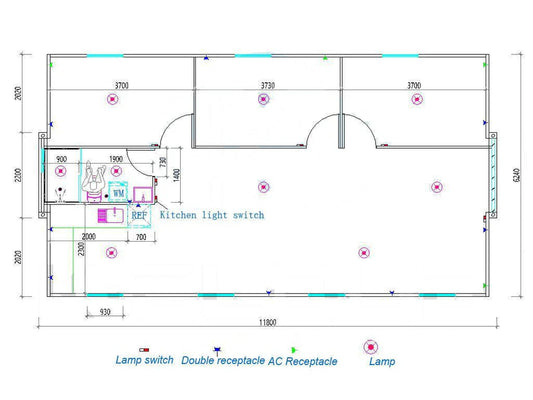 Erweiterbarer 3-Kammer-Hauscontainer