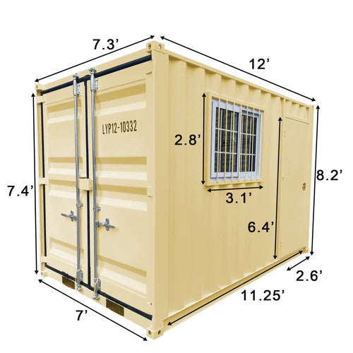 12′ kubischer Versandcontainer