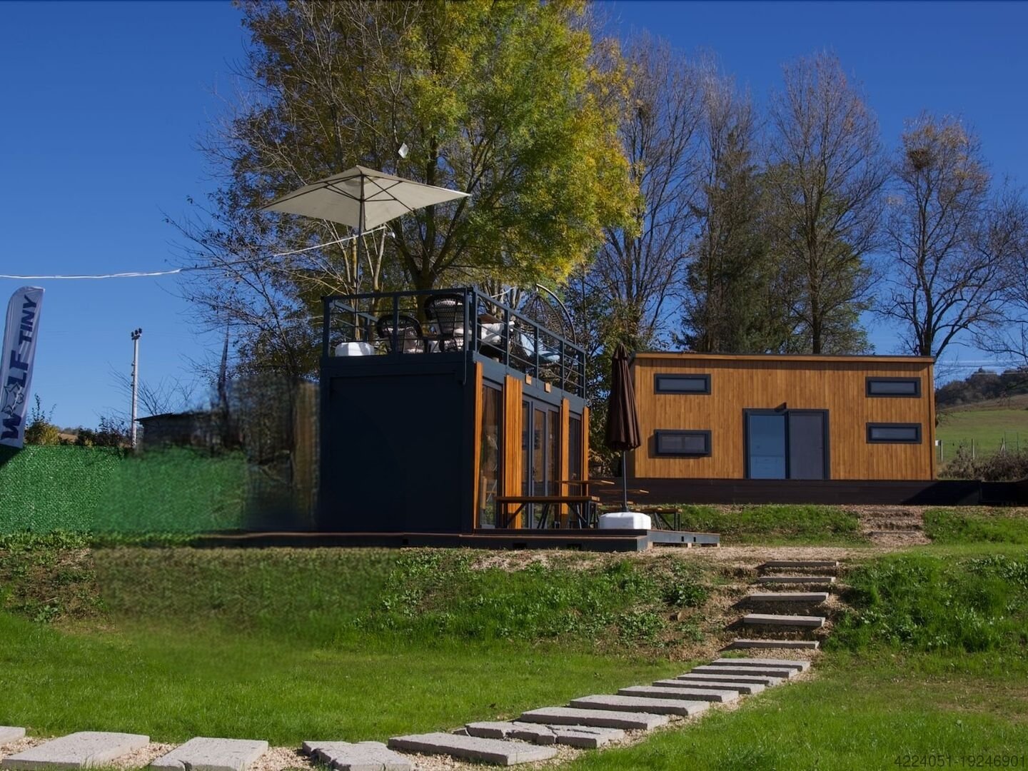 Container-Café mit Veranda