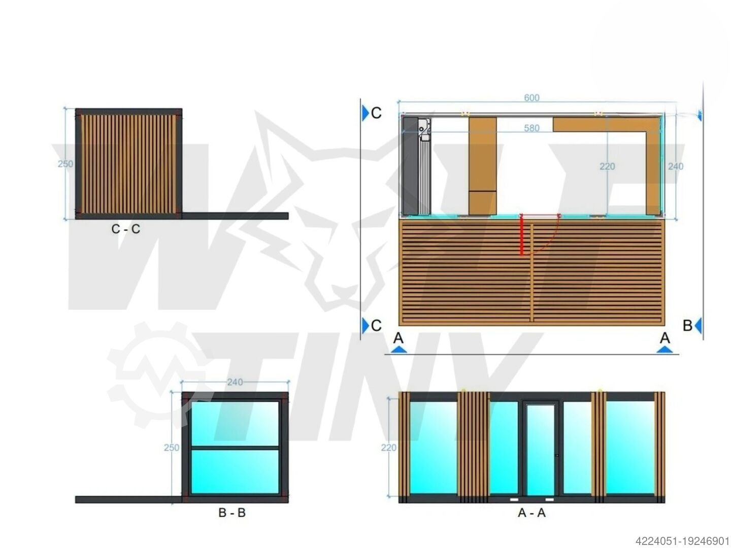 Container-Café mit Veranda