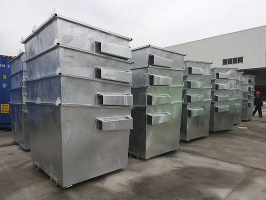 Abfallbehälter aus Stahl