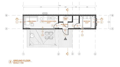 Containerhaus von 30 m² im schlüsselfertigen Standard