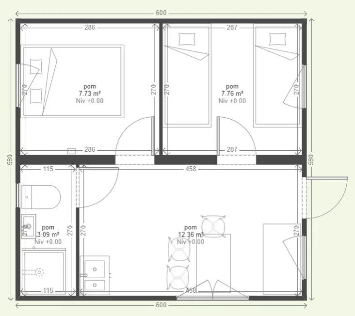 Hauptinhalt: 35 m2 großes, modulares Wohnhaus im gesamten Jahresverlauf