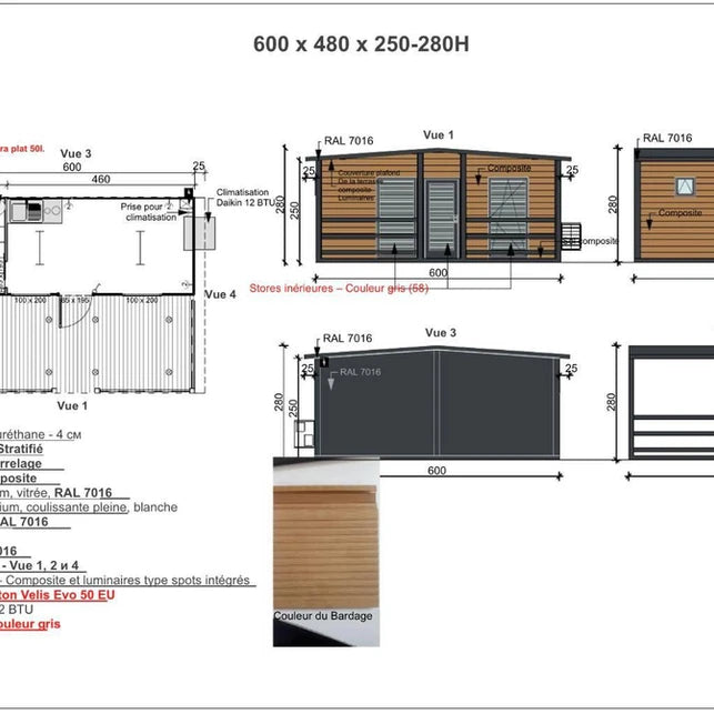 Möblierter Bungalow mit Terrasse / Gartenchalet