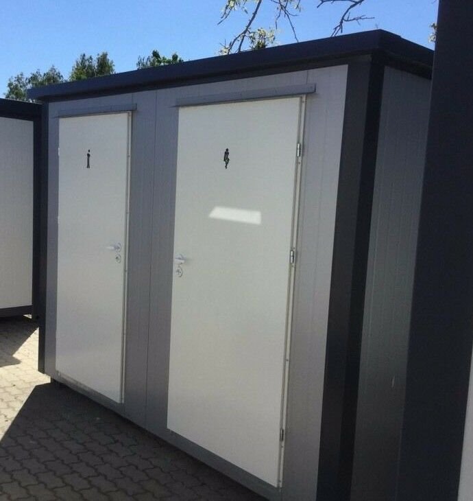 Toiletten-Sanitärcontainer mit Doppelkabine