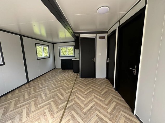 Mobiler Container – Tiny House mit zwei Schlafzimmern und Küche