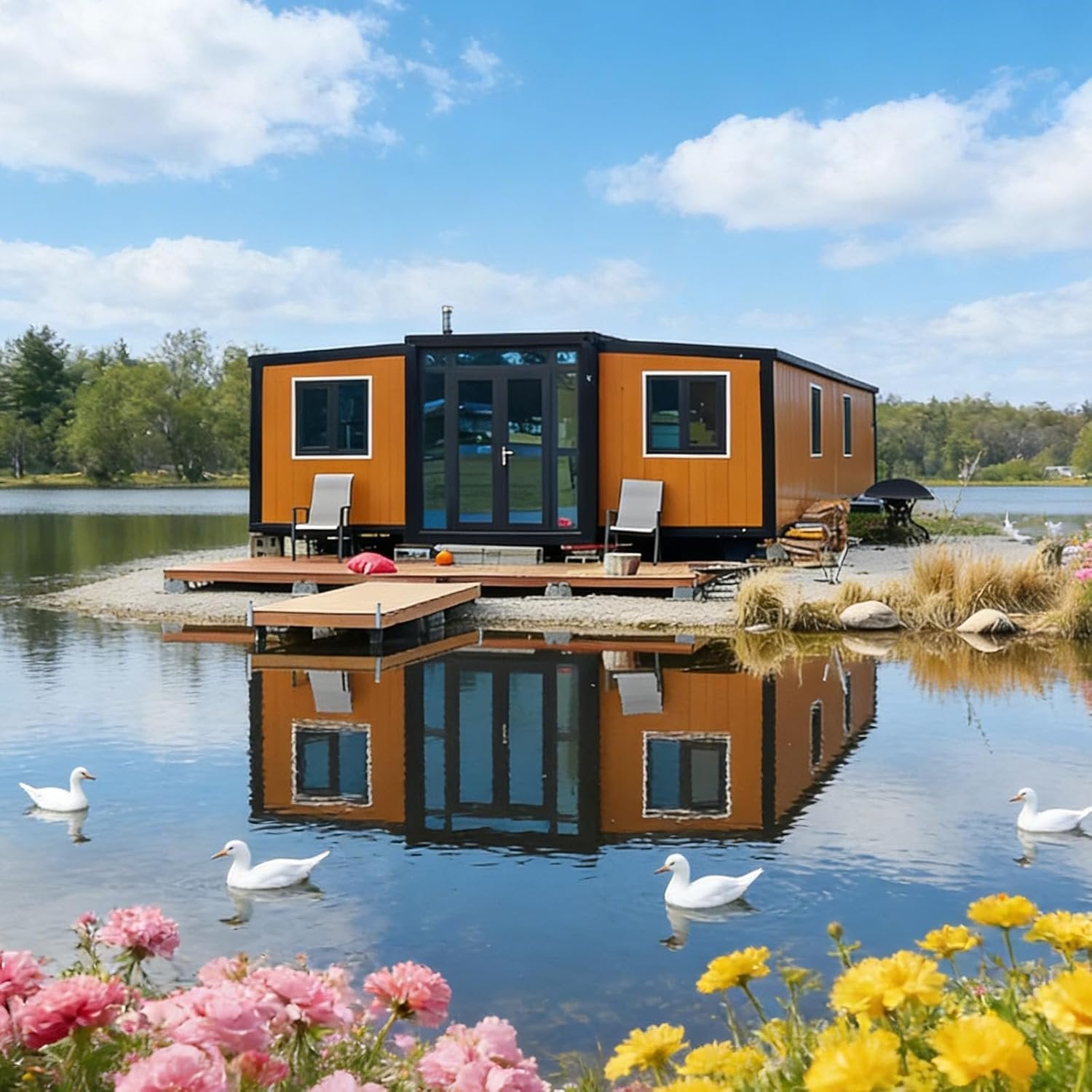 Erweiterbarer Miniaturhauscontainer