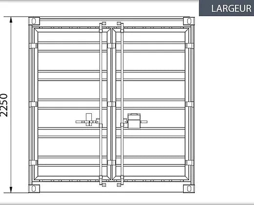 15′ gelber Fußcontainer