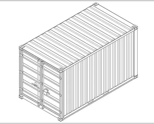 15′ gelber Fußcontainer