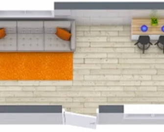 40 Fuß großes, umgebautes, bewohnbares Containerstudio