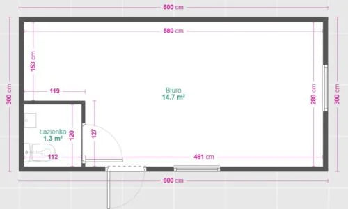 Bürocontainer mit 18 m² und Toiletten