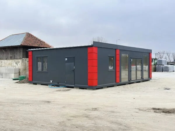 Modularer Sandwich-Container – Büros, Geschäfte/Logements, 6 Teile – 63 m²