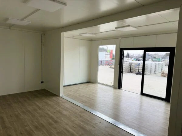 Modularer Sandwich-Container – Büros, Geschäfte/Logements, 6 Teile – 63 m²