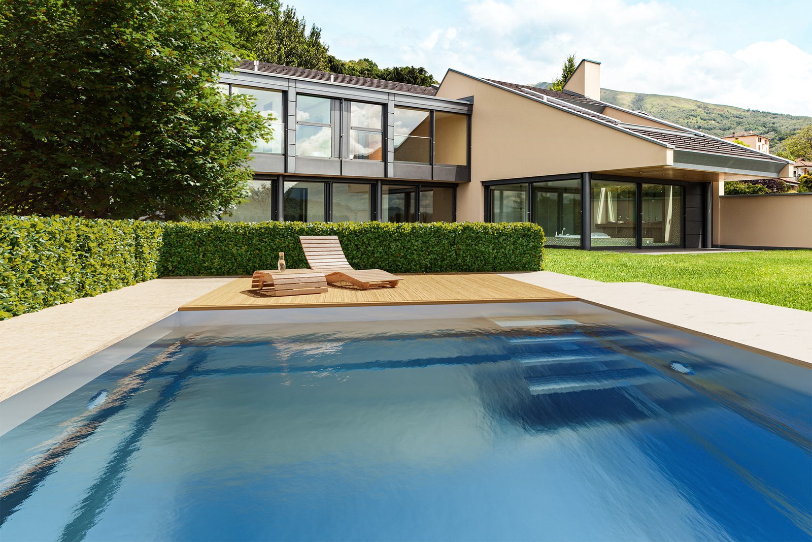 Schwimmbad-Skimmer aus Edelstahl, professionell, 3,5 x 9 x 1,5 m