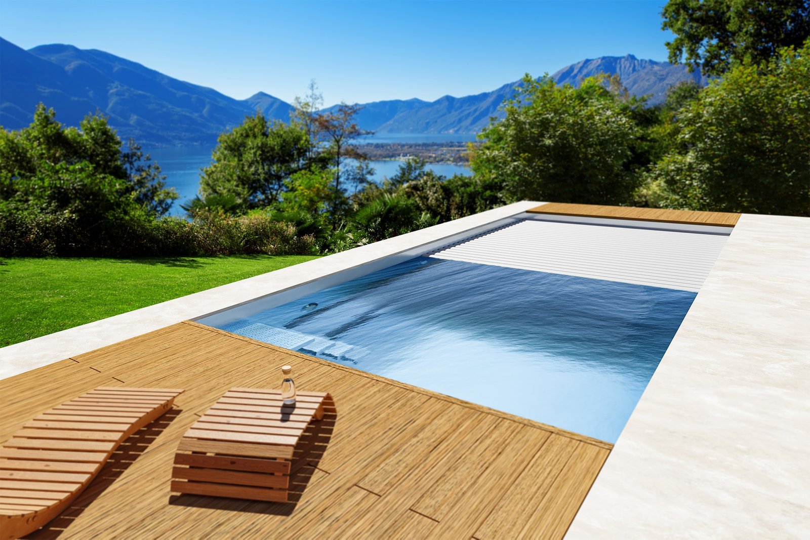 Schwimmbad-Skimmer aus Edelstahl, professionell, 3,5 x 9 x 1,5 m