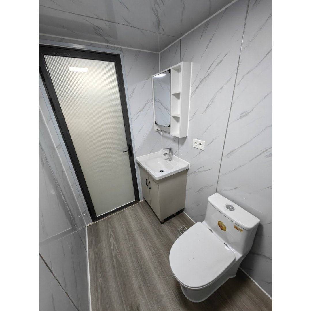 Mobiles Container-Tiny-House, 3 Zimmer à 35 m², vorgefertigtes, faltbares und mobiles Haus