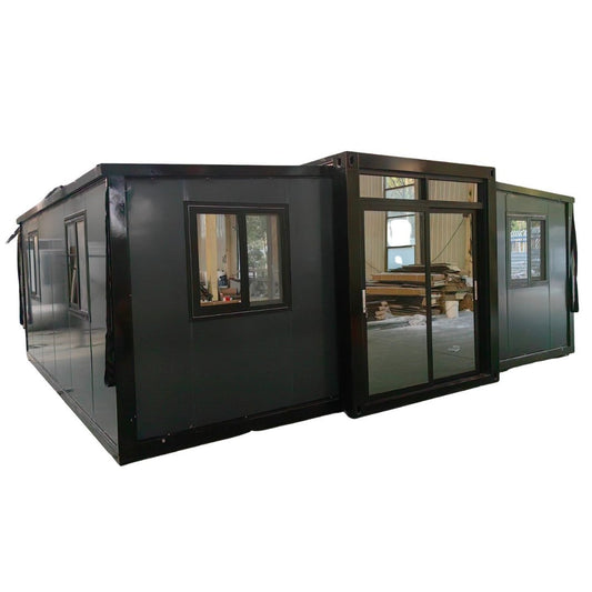 Mobiles Container-Tiny-House, 3 Zimmer à 35 m², vorgefertigtes, faltbares und mobiles Haus