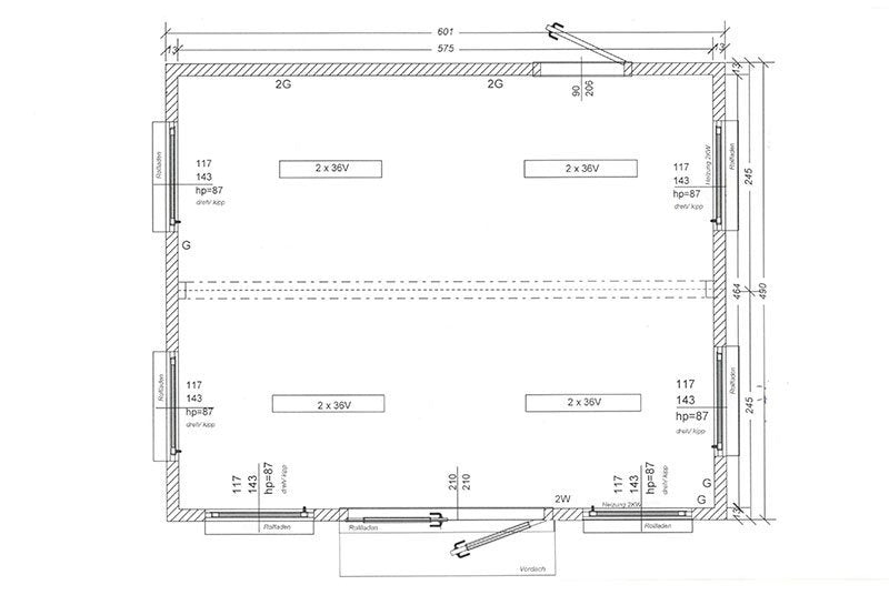 VP2 Verkaufscontainer (29,4m²)
