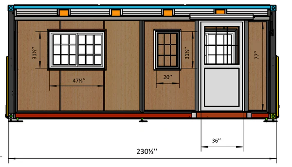 Tiny Home 15 Fuß x 20 Fuß, erweiterbares vorgefertigtes Haus