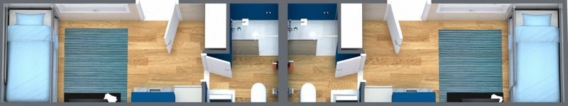 40 Fuß großes, umgebautes, bewohnbares Containerstudio