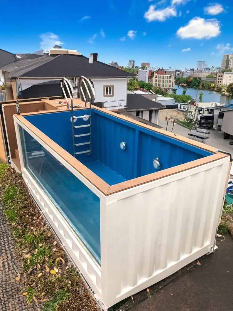 20-Fuß- und 40-Fuß-Schwimmbadcontainer