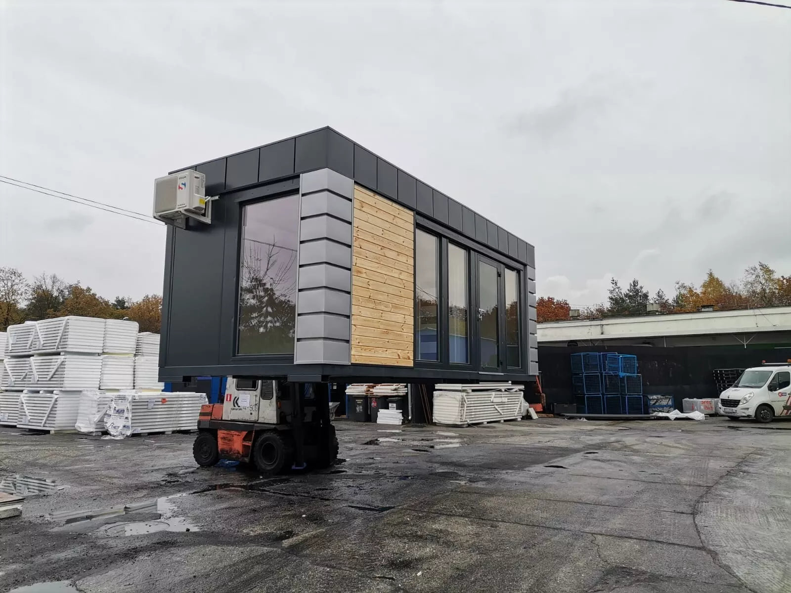 Bürocontainer Wohncontainer Gartenhaus – 6 x 3m mit Heizung