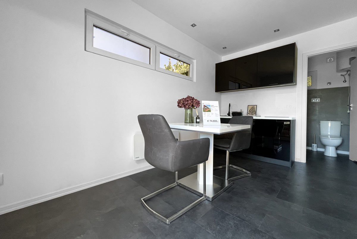 Container-High-End-Haus (36 m²) 2 Schlafzimmer + Badezimmer