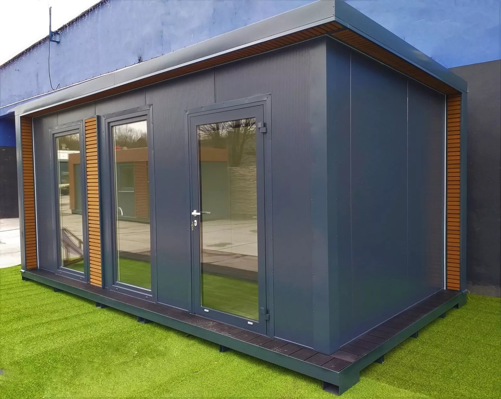 Bürocontainer Wohncontainer Gartenhaus – 6 x 3m mit Heizung