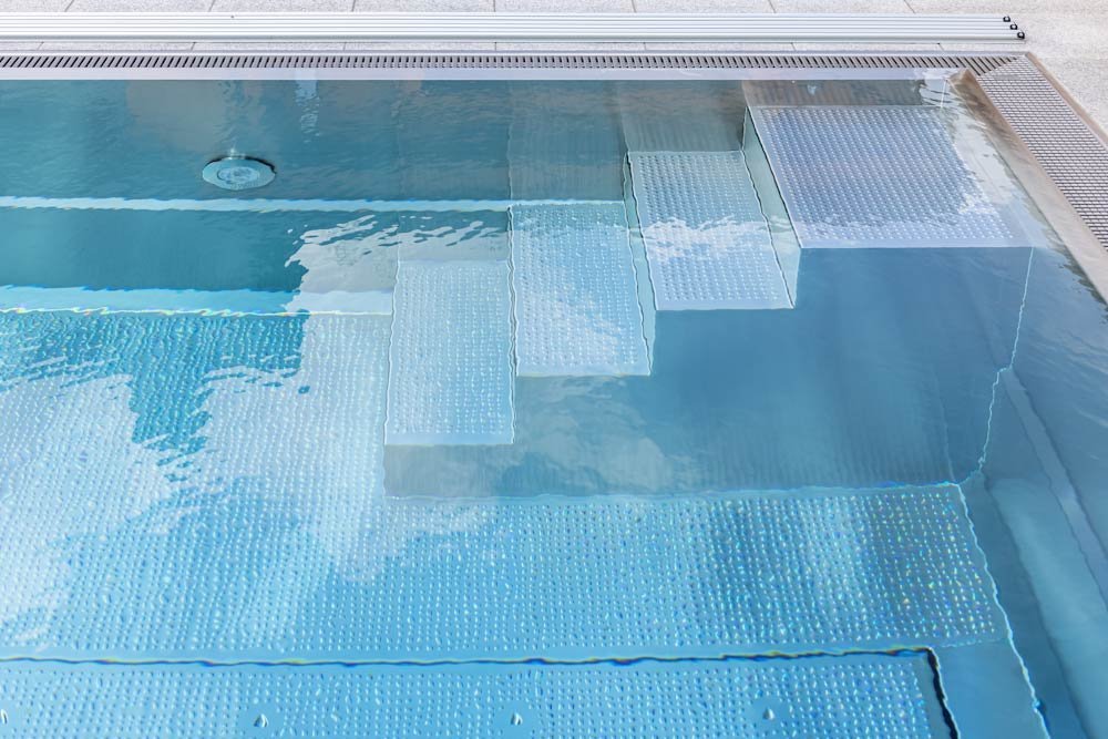 Edelstahl für Expert Überlaufbecken 3,3x9x1,34 m