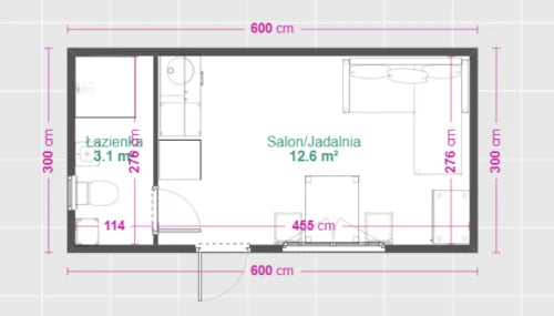 Conteneur maison habitable toute l'année, model A de 18 m²